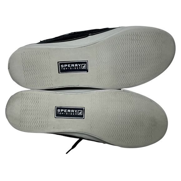 Sperry Top Sider Bahama Slip-On Loafer Boat Shoe Sequin Patent Black Women US 7 - Picture 13 of 16